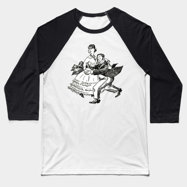 couple dancing Baseball T-Shirt by Marccelus